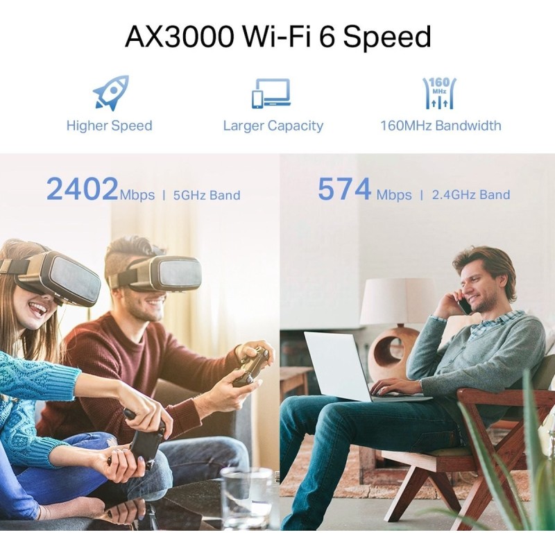 TP-Link RE705X mesh Wi-Fi-system Dual-band 24 GHz 5 GHz Wi-Fi 6 80211ax Hvid 1 Ekstern